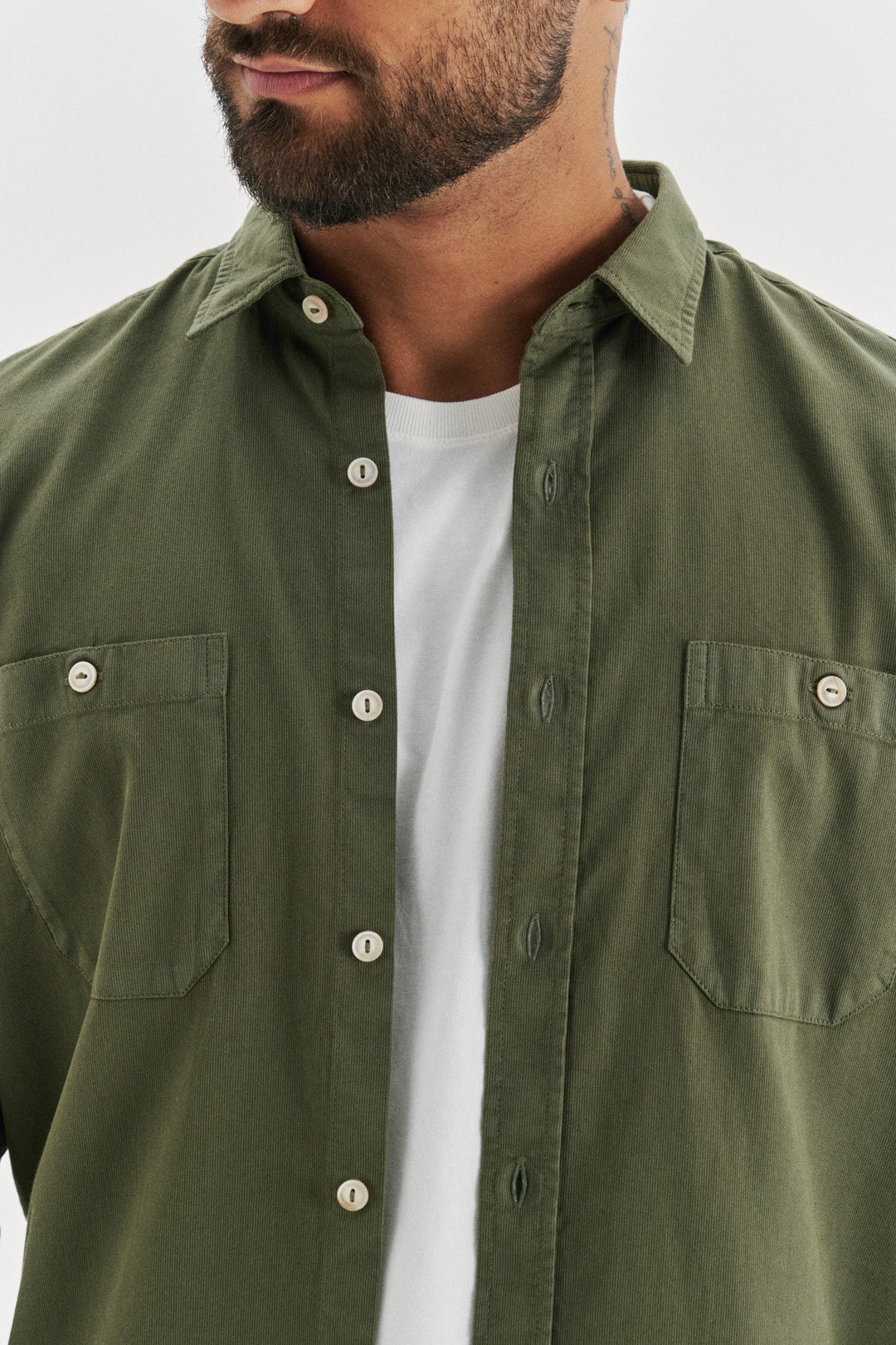 Camisa OverShirt Sarja Utility - Verde