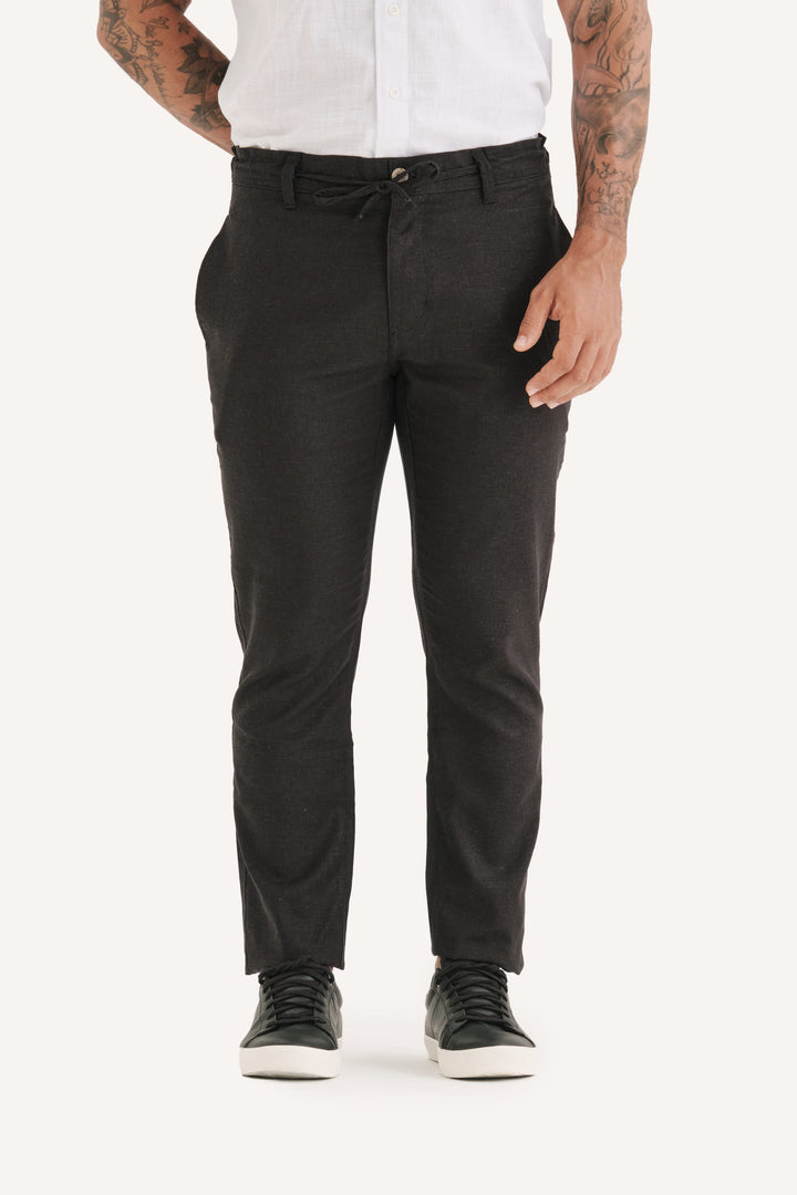 Calça de Linho Caminho - Preta