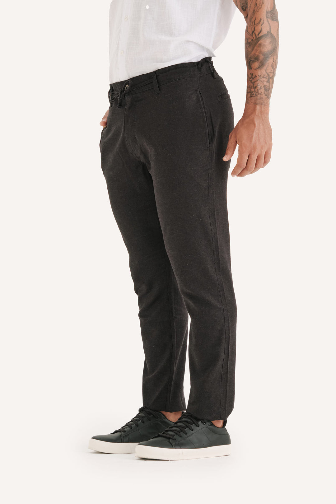 Calça de Linho Caminho - Preta