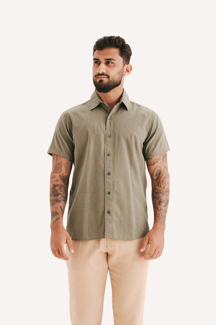 Camisa Cambray - Verde