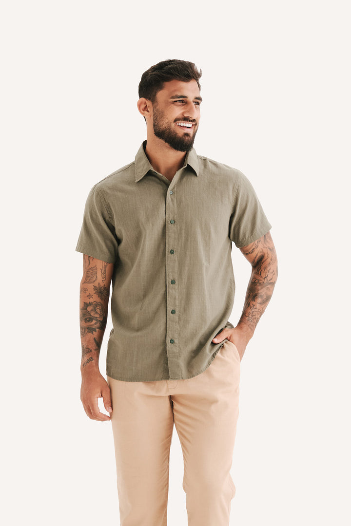 Camisa Cambray - Verde