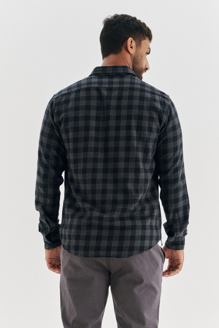 Camisa Flanela Xadrez Neblina - Preta