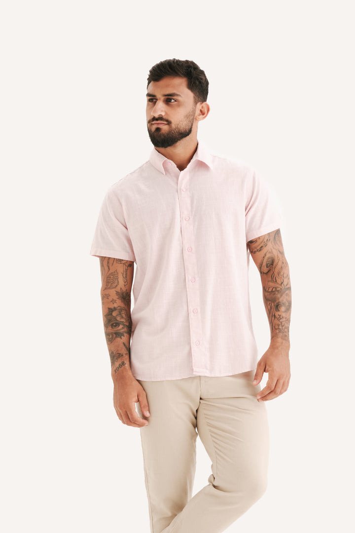 Camisa Cambray - Rosa Claro
