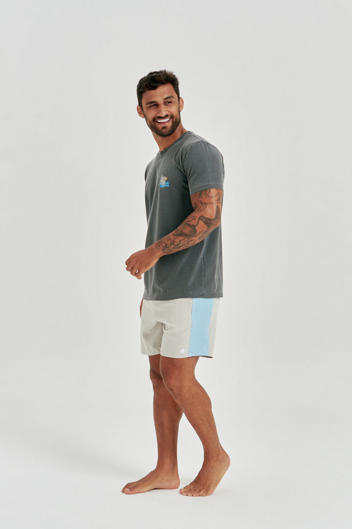 Camiseta Estonada - Sunset Waves - Cinza