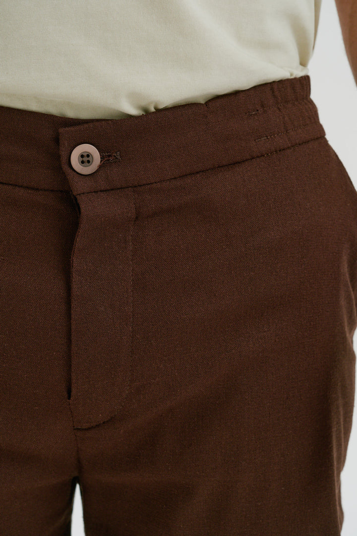 Short de Linho Caraíva - Marrom