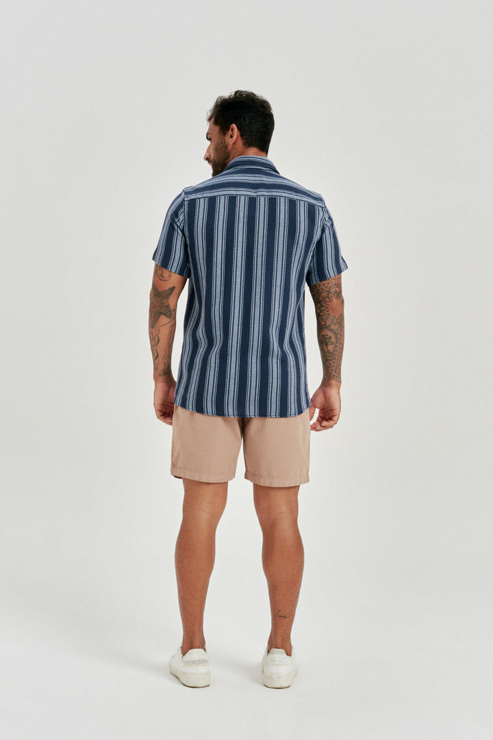 Camisa Texturizada Atlântica - Azul