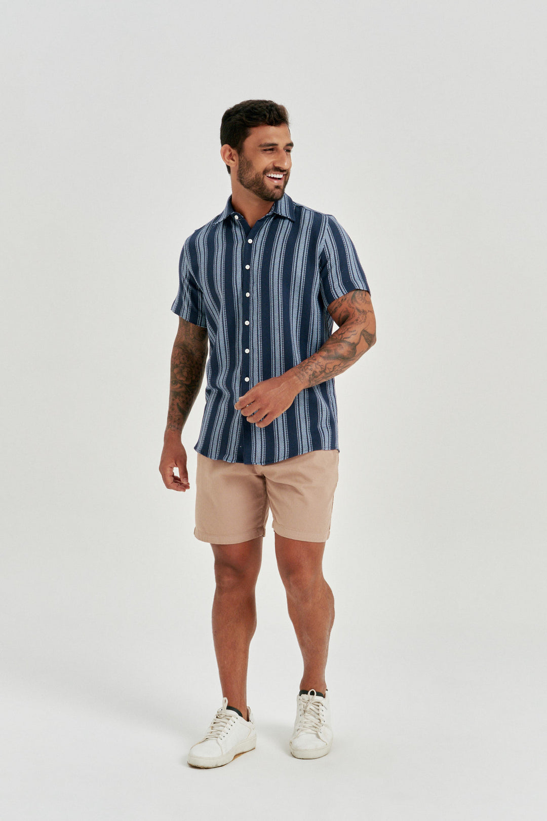 Camisa Texturizada Atlântica - Azul