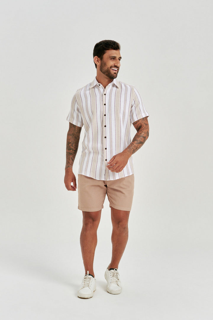 Camisa Texturizada Atlântica - Off-White