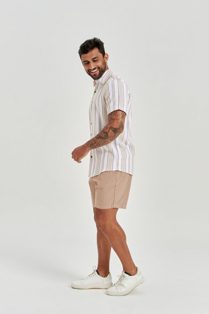 Camisa Texturizada Atlântica - Off-White