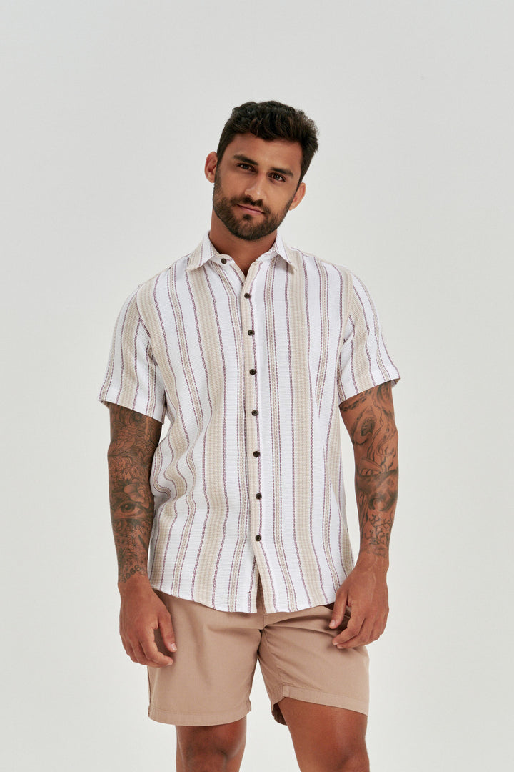 Camisa Texturizada Atlântica - Off-White