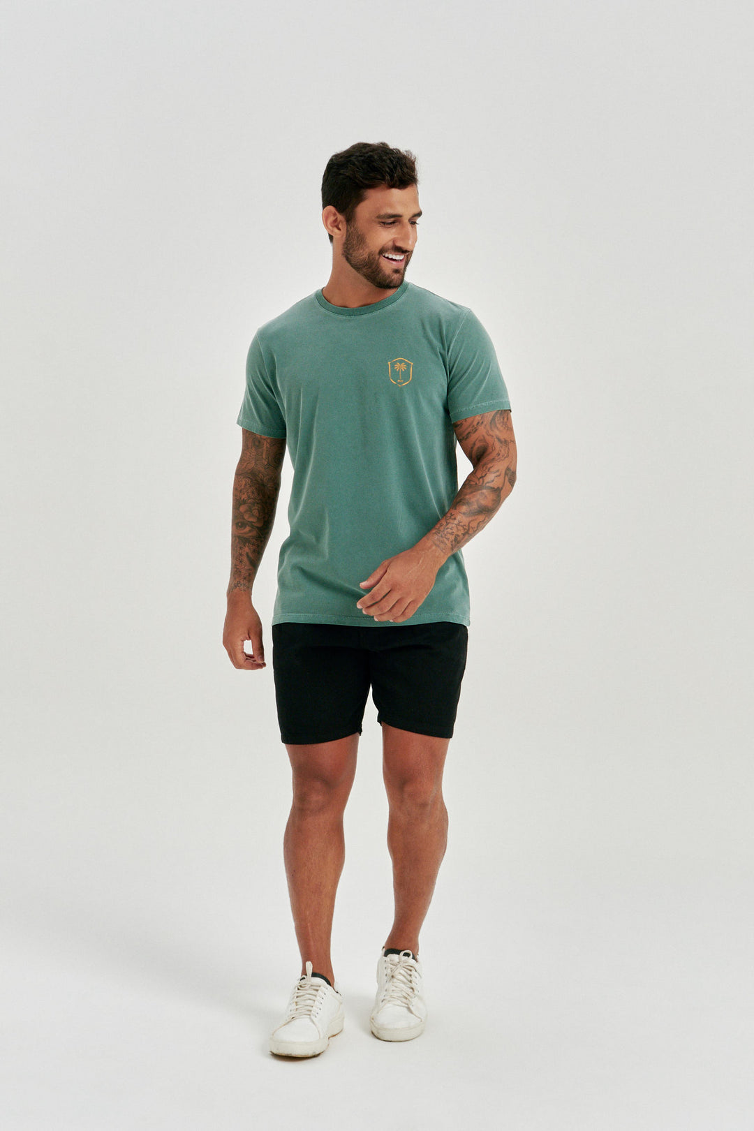Camiseta Estonada - Golden Palm - Verde