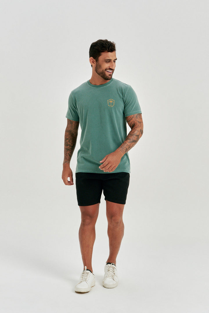 Camiseta Estonada - Golden Palm - Verde