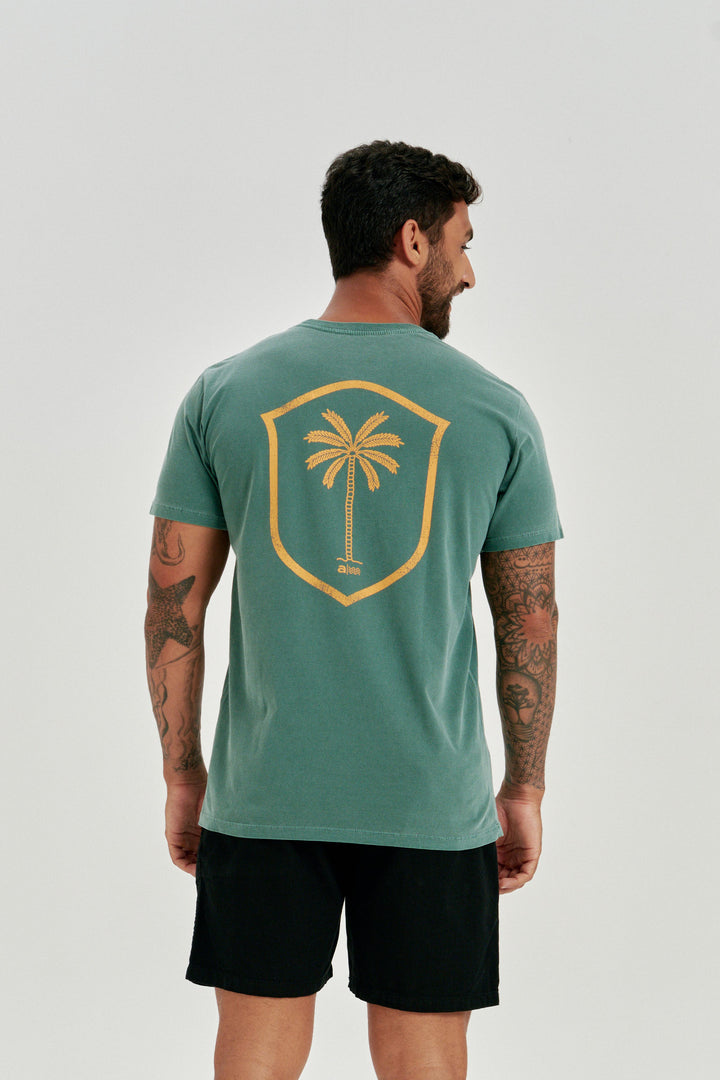 Camiseta Estonada - Golden Palm - Verde