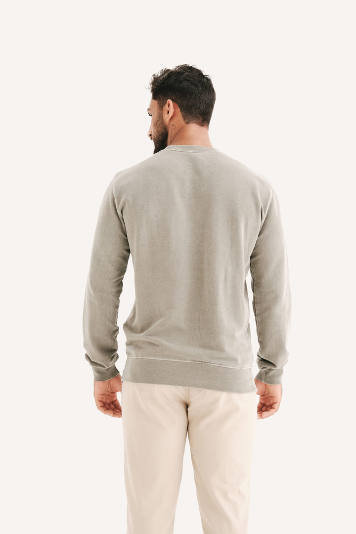 Blusa de Moletom Stone Orvalho - Verde
