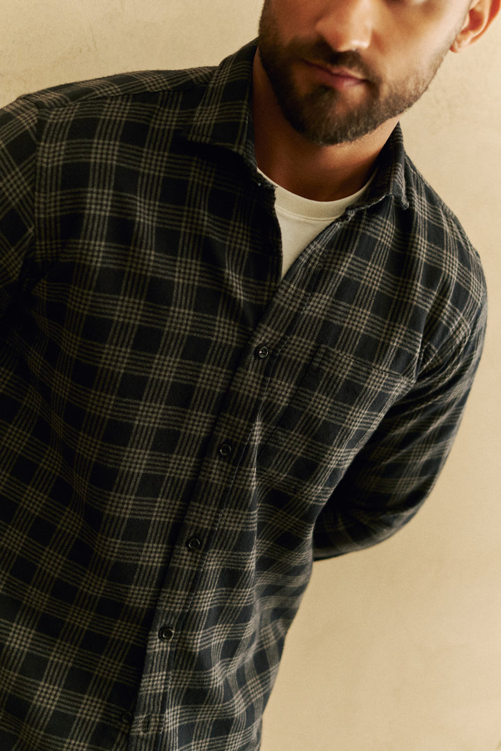Camisa Flanela Xadrez Neblina - Preta