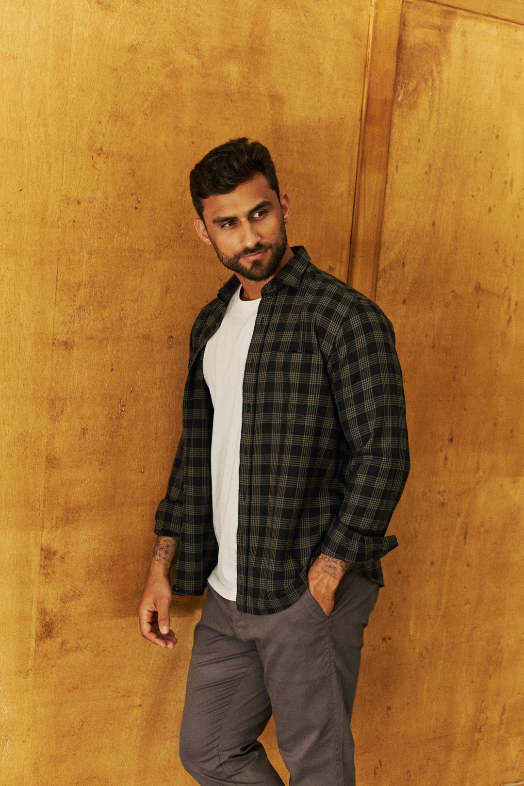Camisa Flanela Xadrez Neblina - Preta