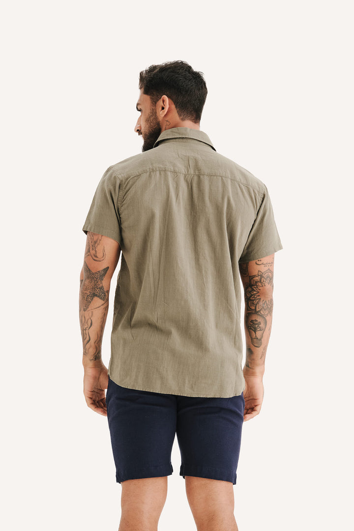 Camisa Cambray Gola Cubana - Verde