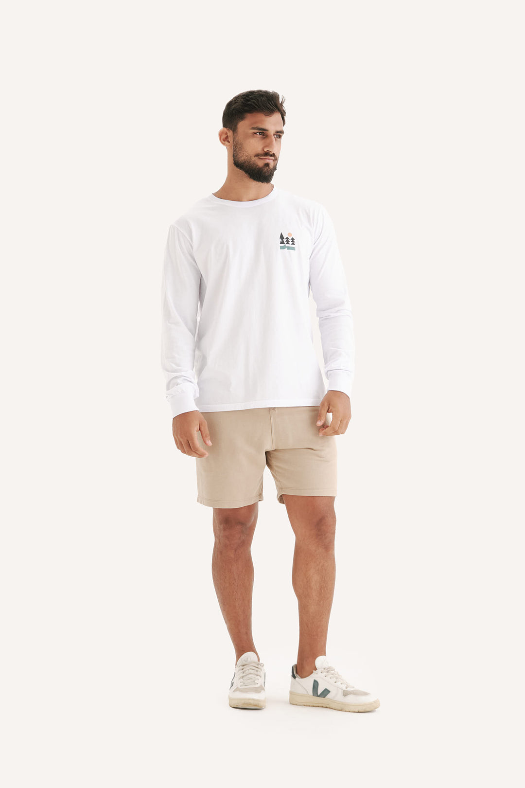 Camiseta Manga Longa Graphic Nature - Branca