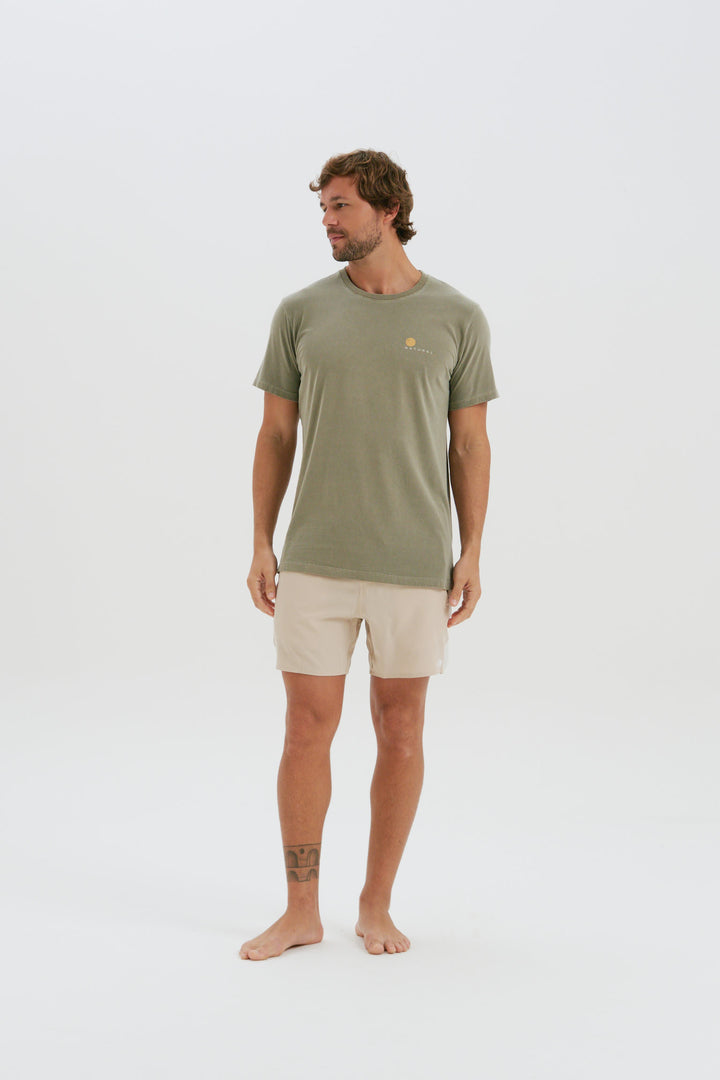 Boardshort Retro Faixa Lateral -  Areia