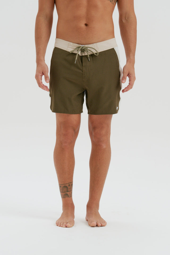Boardshort Retro Faixa Lateral -  Verde