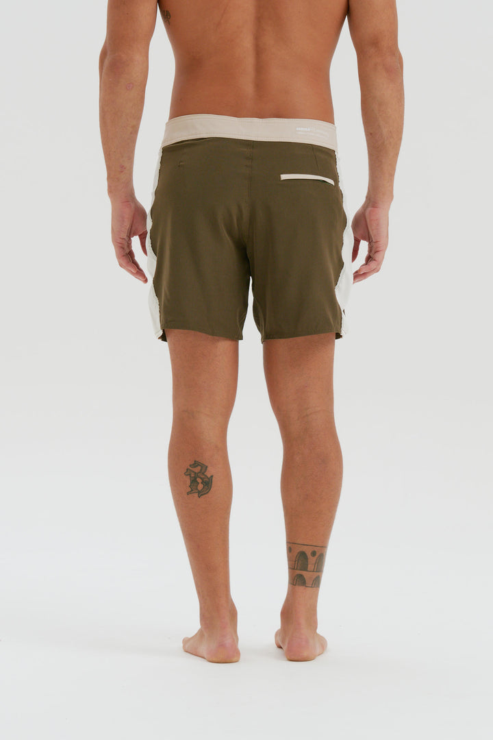 Boardshort Retro Faixa Lateral -  Verde