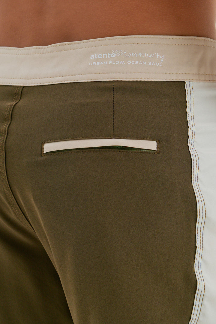 Boardshort Retro Faixa Lateral -  Verde