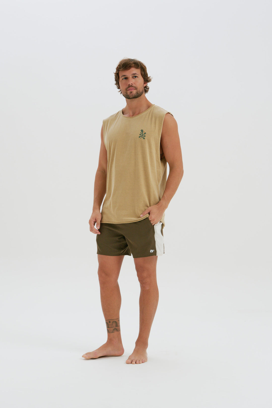 Boardshort Retro Faixa Lateral -  Verde