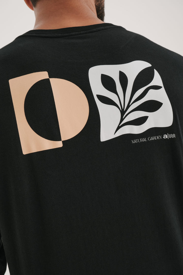 Camiseta Manga Longa Natural Garden - Preta