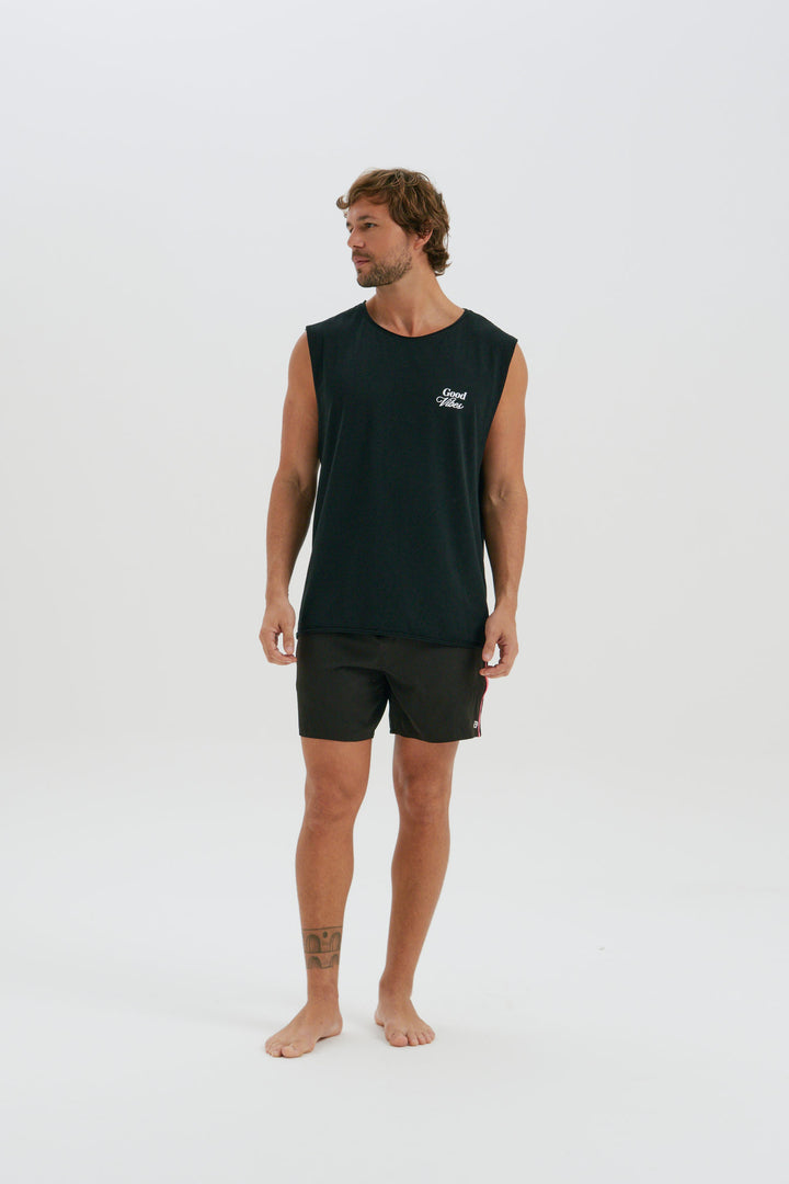 Boardshort Flat 1 Vieis Lateral - Preto com Rosa