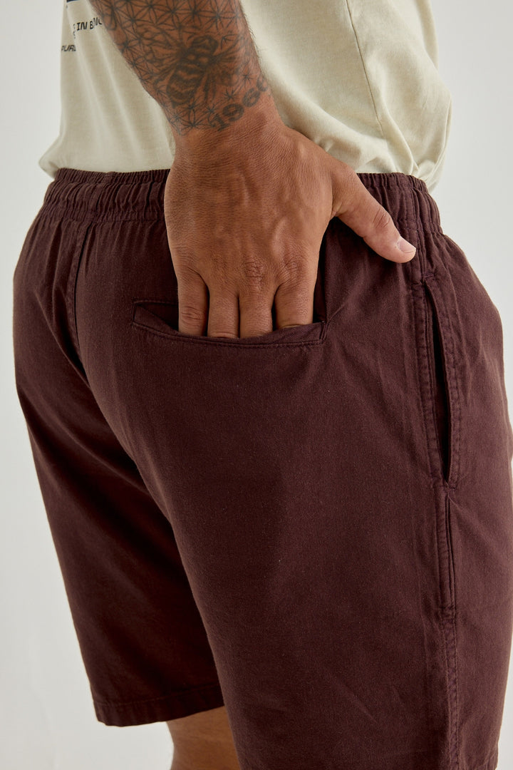 Short de Sarja Walk Ocean - Marrom