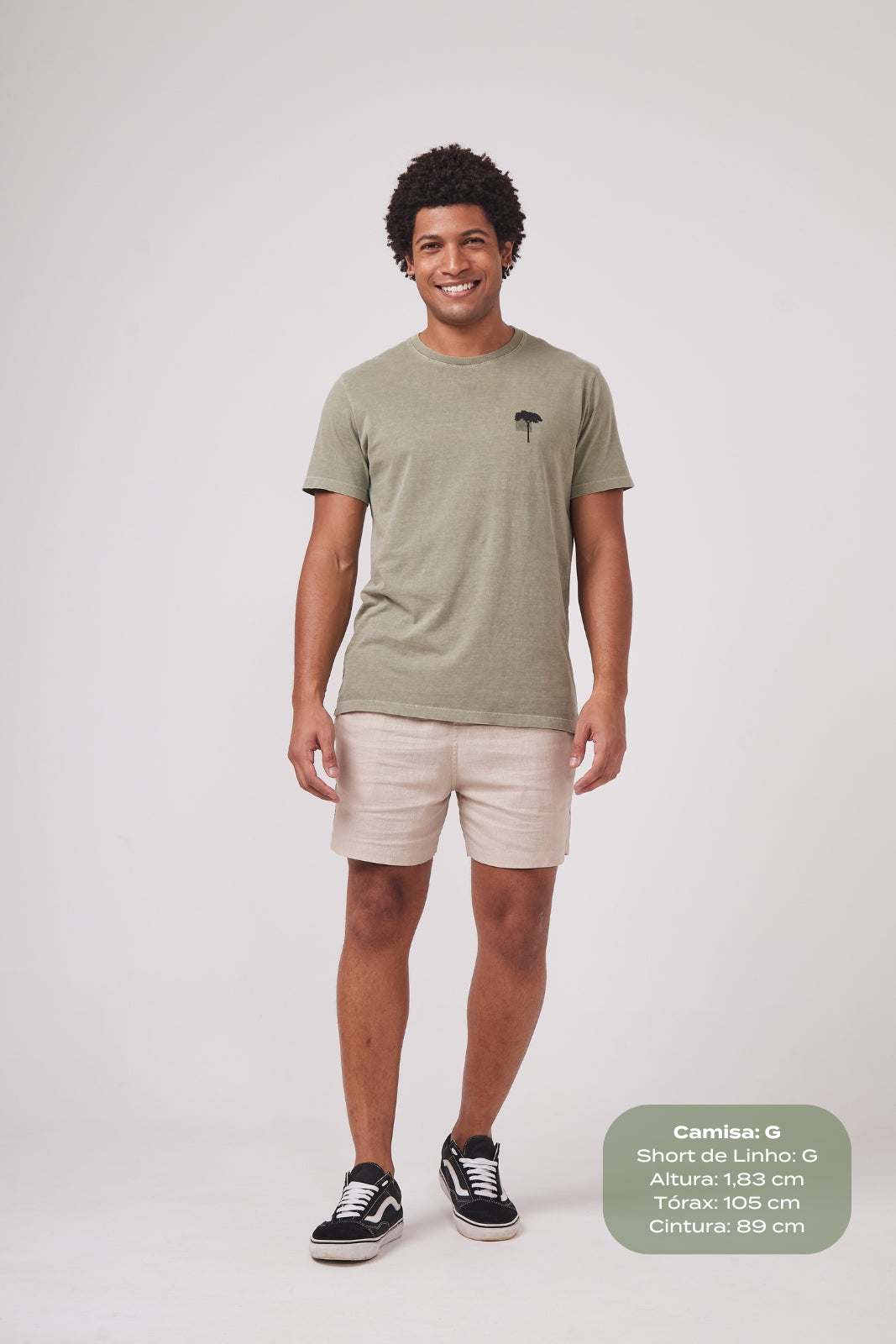 Short de Linho - Natural