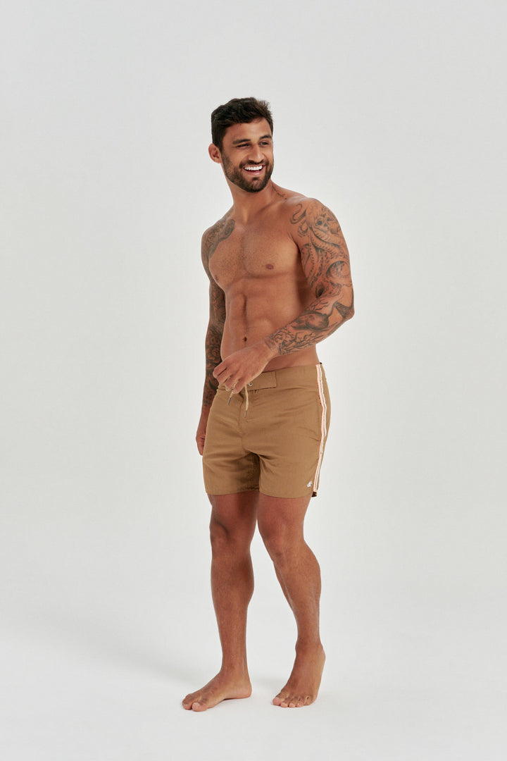 Boardshort Flat Impermeável - Marrom