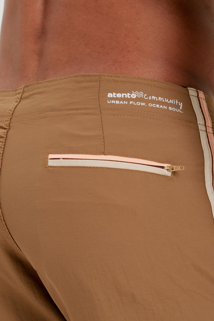 Boardshort Flat Impermeável - Marrom