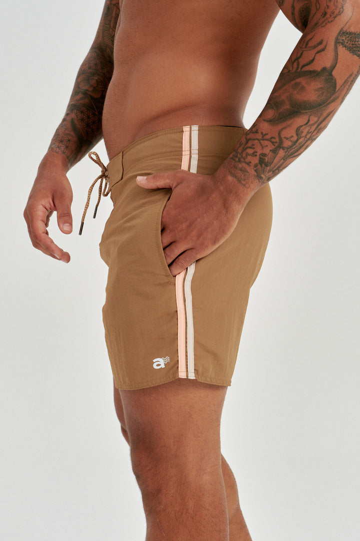 Boardshort Flat Impermeável - Marrom