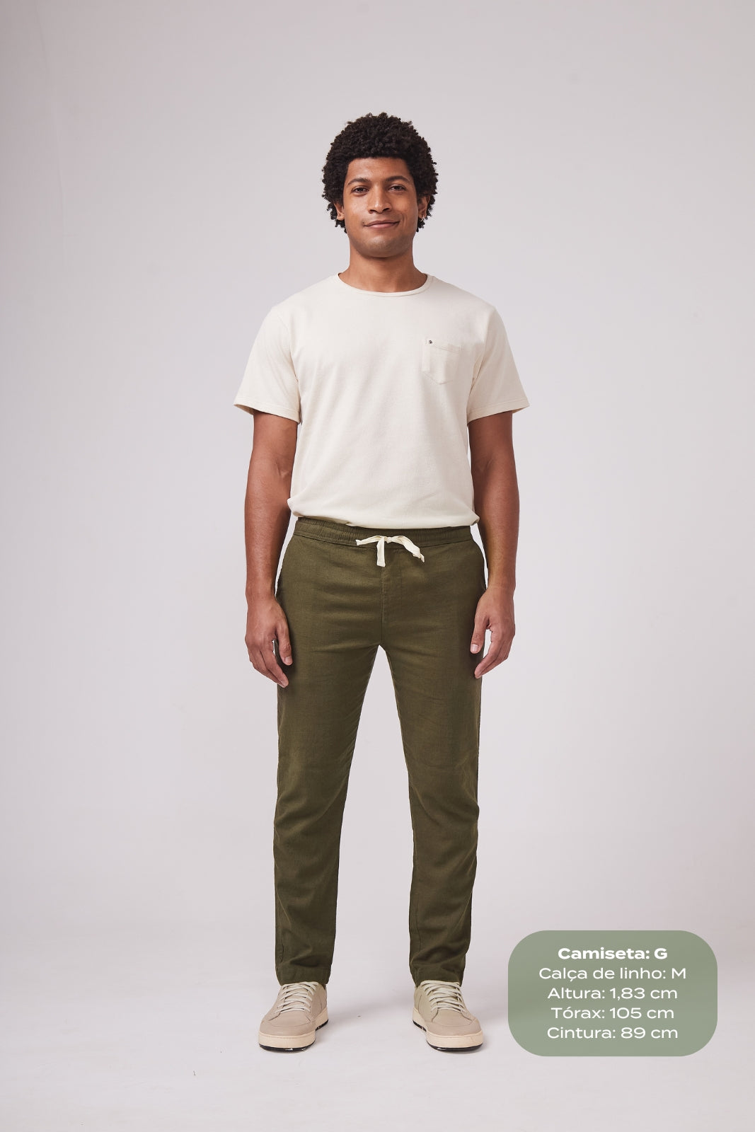 Calça de Linho Simple - Caramelo