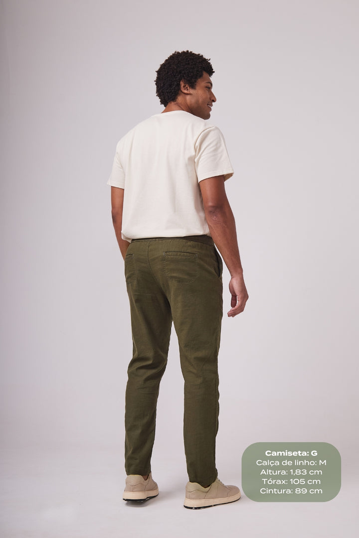 Calça de Linho Simple - Caramelo
