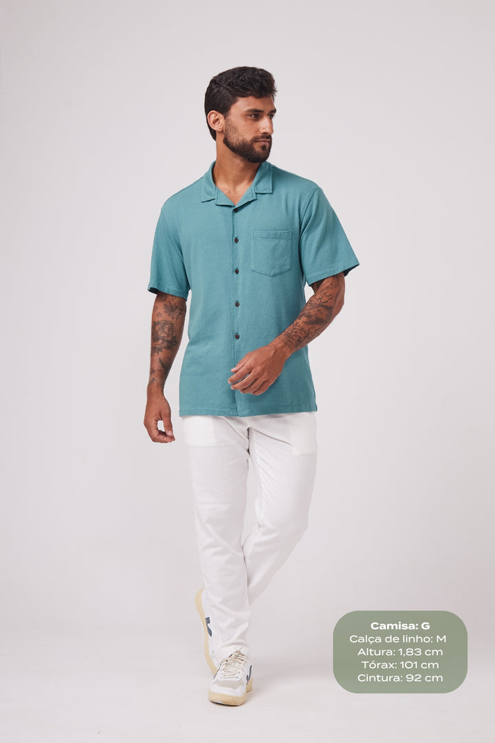 Calça de Linho Simple - Caramelo