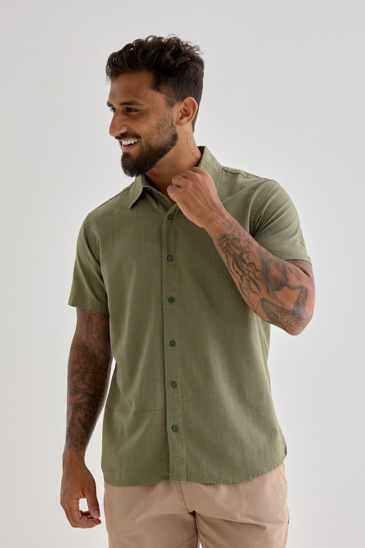 Camisa Cambray - Verde