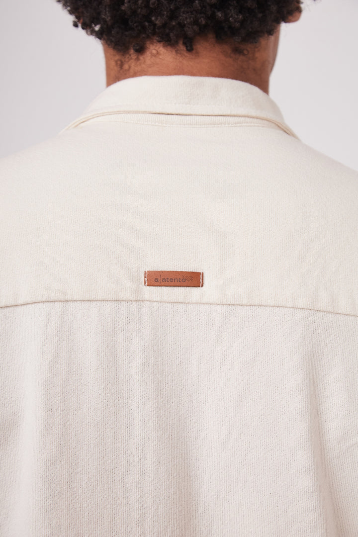 Camisa Blanc Gola Cubana - Areia