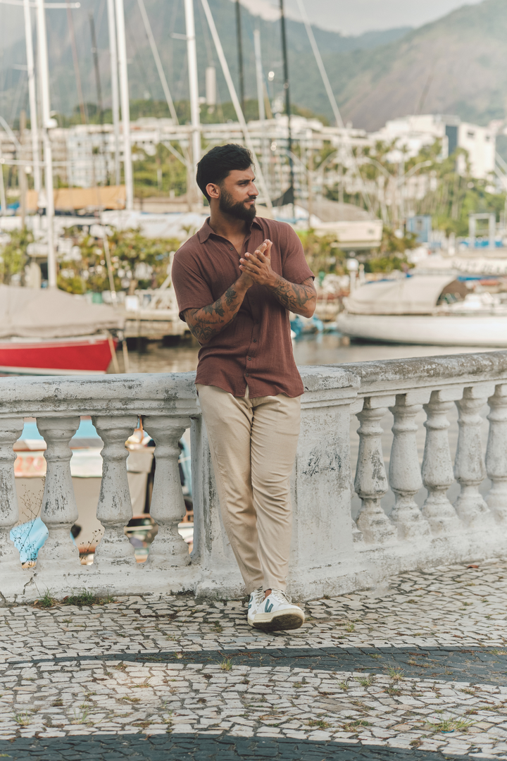 Camisa Mar - Marrom Choco