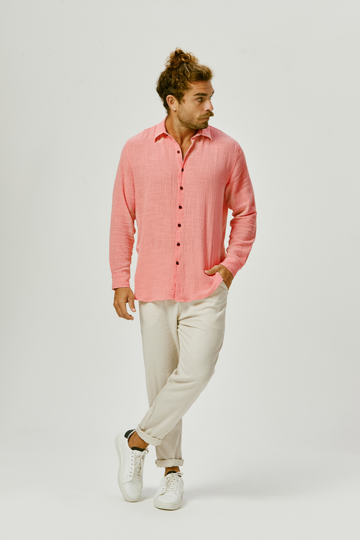 Camisa Mar Manga Longa - Rosa