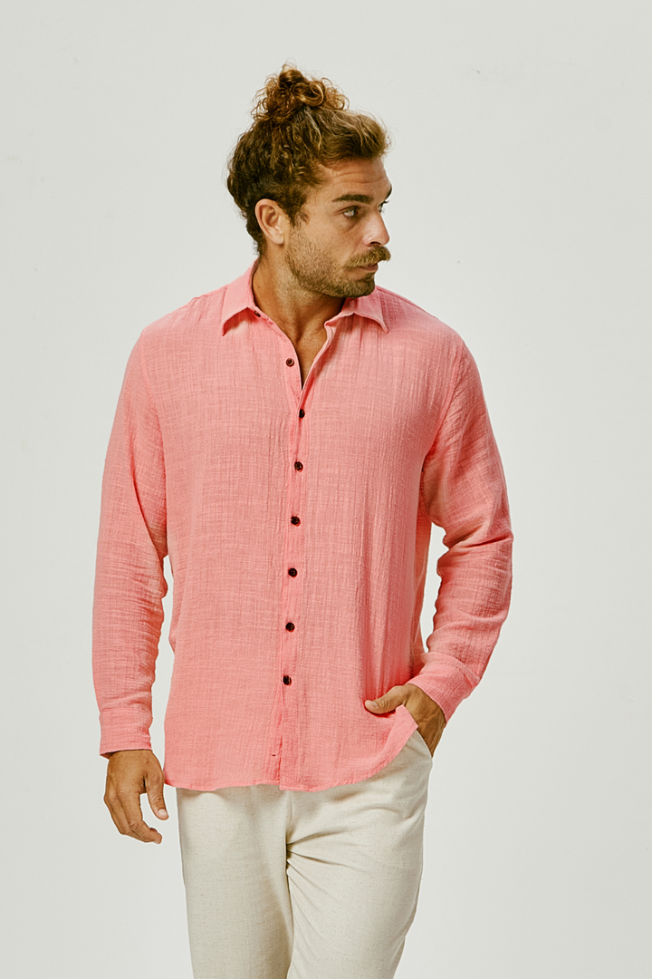 Camisa Mar Manga Longa - Rosa