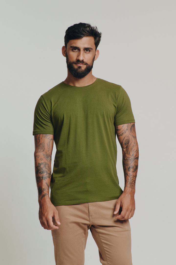 Camiseta Origens Fio Egípcio - Verde