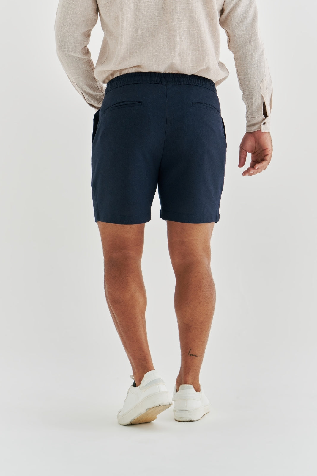 Short de Linho Caraíva - Azul Marinho