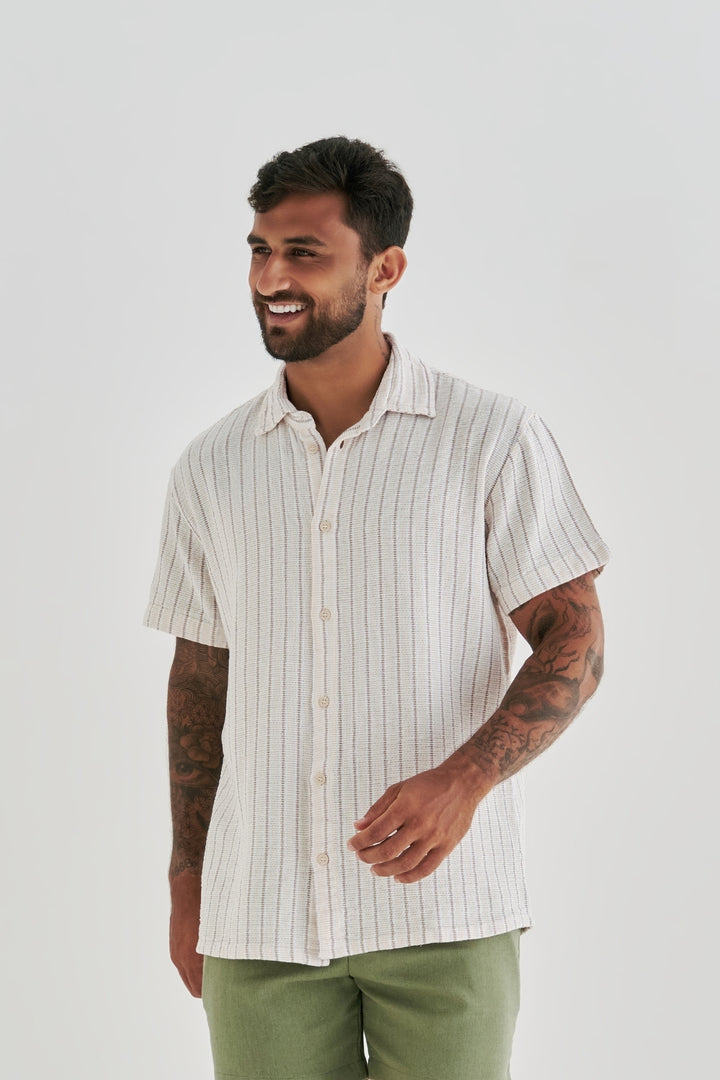 Camisa Texturizada Atlântica - Off-White