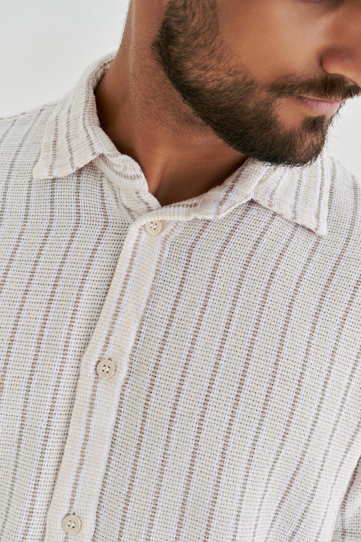 Camisa Texturizada Atlântica - Off-White