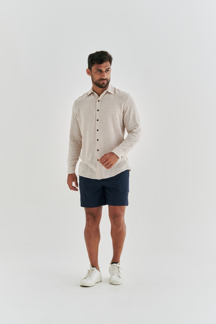 Camisa Mar Manga Longa - Creme