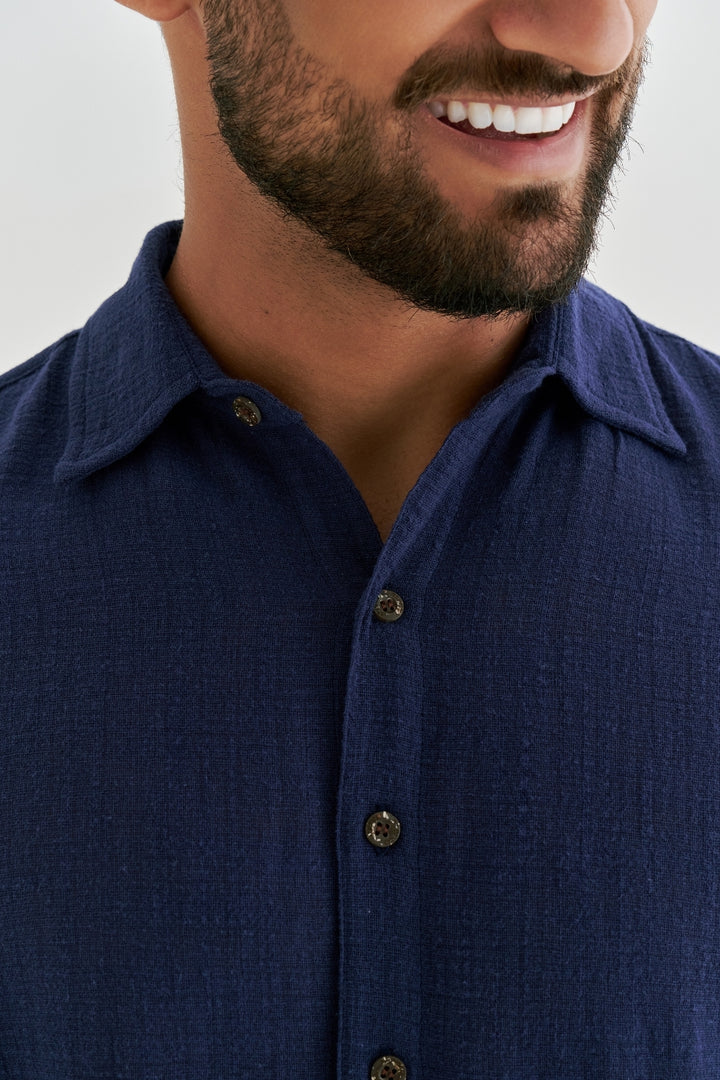 Camisa Mar Manga Longa - Azul Marinho