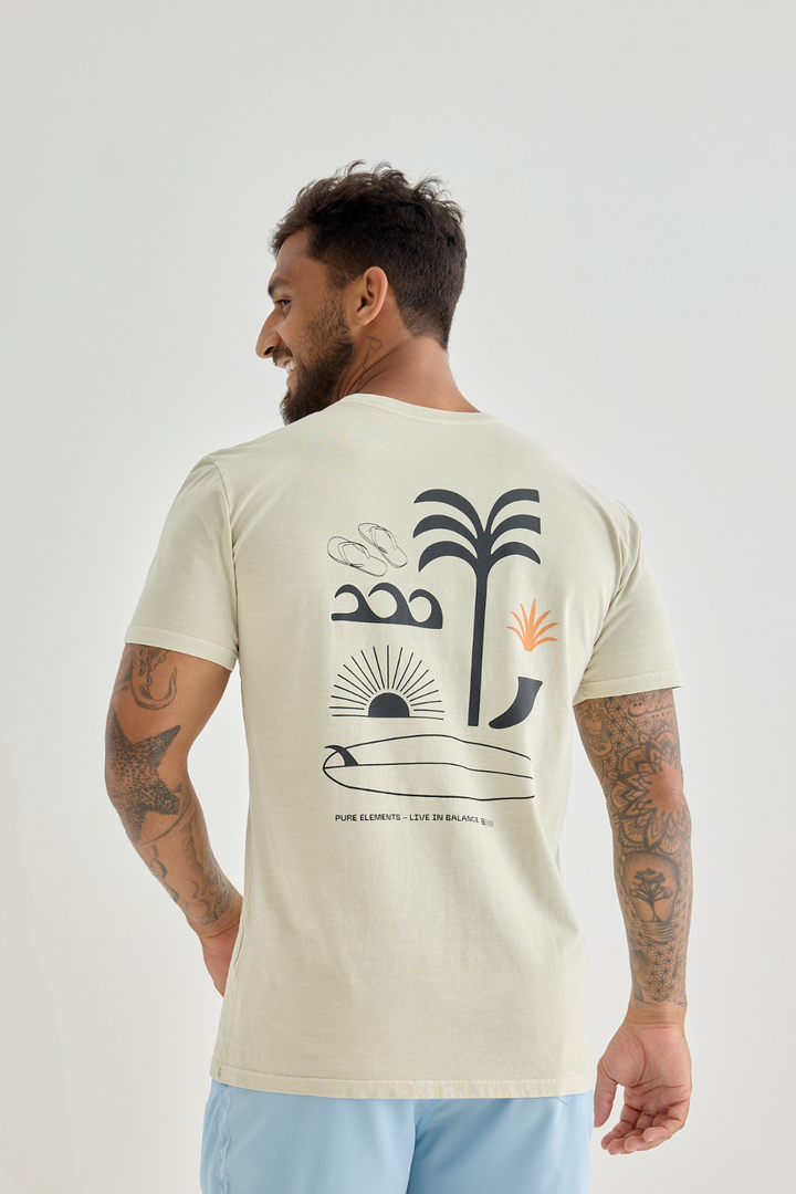 Camiseta Estonada - Ocean Soul - Areia